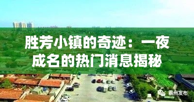 勝芳小鎮(zhèn)的奇跡：一夜成名的熱門(mén)消息揭秘