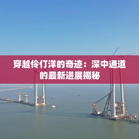 穿越伶仃洋的奇跡：深中通道的最新進展揭秘