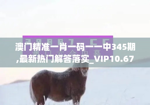澳門精準(zhǔn)一肖一碼一一中345期,最新熱門解答落實(shí)_VIP10.676