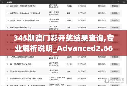 345期澳門彩開獎(jiǎng)結(jié)果查詢,專業(yè)解析說明_Advanced2.661