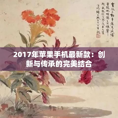 2017年蘋果手機(jī)最新款：創(chuàng)新與傳承的完美結(jié)合