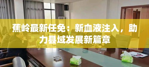 蕉嶺最新任免：新血液注入，助力縣域發(fā)展新篇章