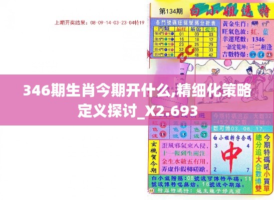 346期生肖今期開什么,精細(xì)化策略定義探討_X2.693