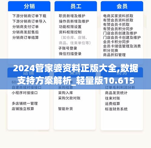 2024管家婆資料正版大全,數(shù)據(jù)支持方案解析_輕量版10.615