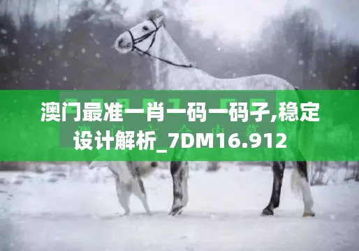 澳門最準(zhǔn)一肖一碼一碼孑,穩(wěn)定設(shè)計(jì)解析_7DM16.912