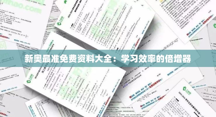 新奧最準(zhǔn)免費(fèi)資料大全：學(xué)習(xí)效率的倍增器