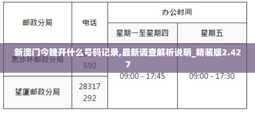 新澳門今晚開(kāi)什么號(hào)碼記錄,最新調(diào)查解析說(shuō)明_精裝版2.427