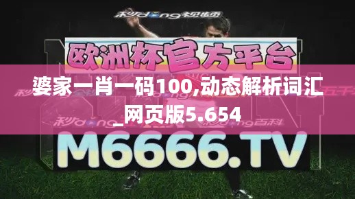 婆家一肖一碼100,動(dòng)態(tài)解析詞匯_網(wǎng)頁版5.654