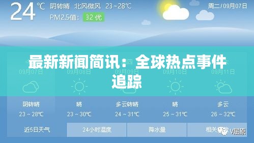 最新新聞簡訊：全球熱點事件追蹤