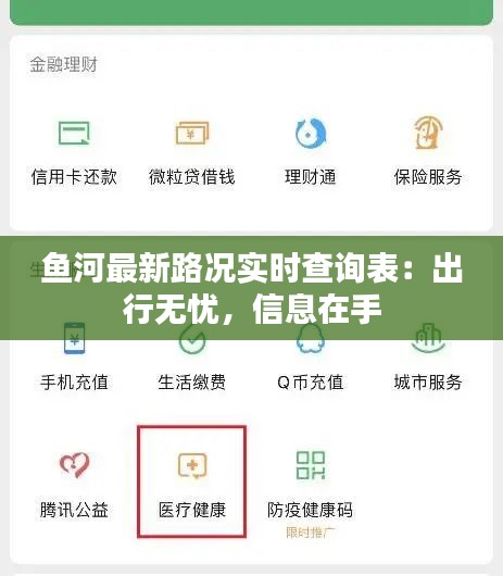 魚(yú)河最新路況實(shí)時(shí)查詢表：出行無(wú)憂，信息在手