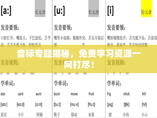 音標(biāo)專題揭秘，免費(fèi)學(xué)習(xí)資源一網(wǎng)打盡！