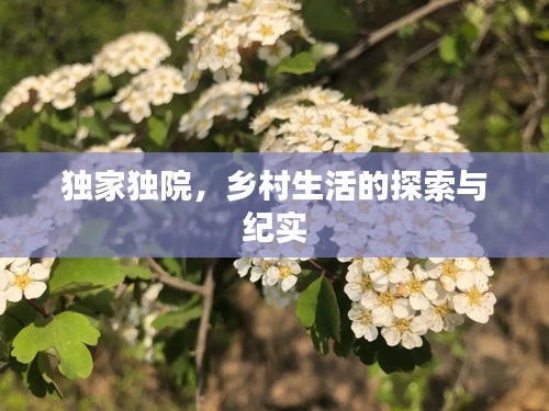 獨家獨院，鄉(xiāng)村生活的探索與紀實
