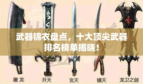 武器錦衣盤點，十大頂尖武器排名榜單揭曉！