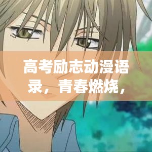 高考勵(lì)志動(dòng)漫語(yǔ)錄，青春燃燒，夢(mèng)想啟航程！