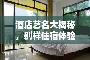 酒店藝名大揭秘，別樣住宿體驗(yàn)一網(wǎng)打盡