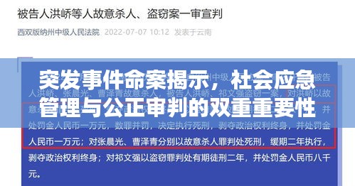 突發(fā)事件命案揭示，社會應(yīng)急管理與公正審判的雙重重要性