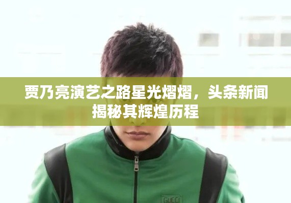 賈乃亮演藝之路星光熠熠，頭條新聞揭秘其輝煌歷程