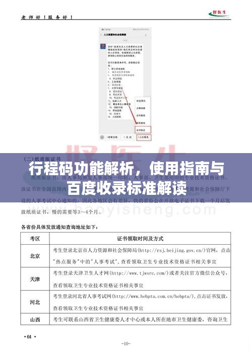行程碼功能解析，使用指南與百度收錄標(biāo)準(zhǔn)解讀