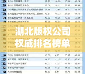 湖北版權(quán)公司權(quán)威排名榜單揭曉！