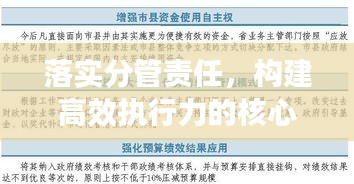 落實(shí)分管責(zé)任，構(gòu)建高效執(zhí)行力的核心策略