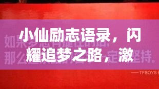 小仙勵(lì)志語錄，閃耀追夢之路，激發(fā)無限潛能！