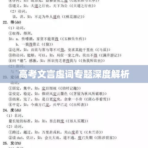 高考文言虛詞專題深度解析