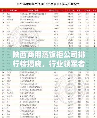 陜西商用蒸飯柜公司排行榜揭曉，行業(yè)領(lǐng)軍者榜單！