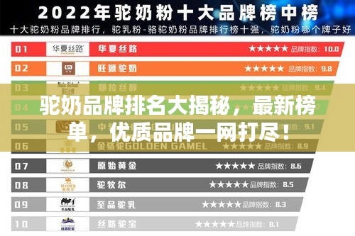 駝奶品牌排名大揭秘，最新榜單，優(yōu)質(zhì)品牌一網(wǎng)打盡！